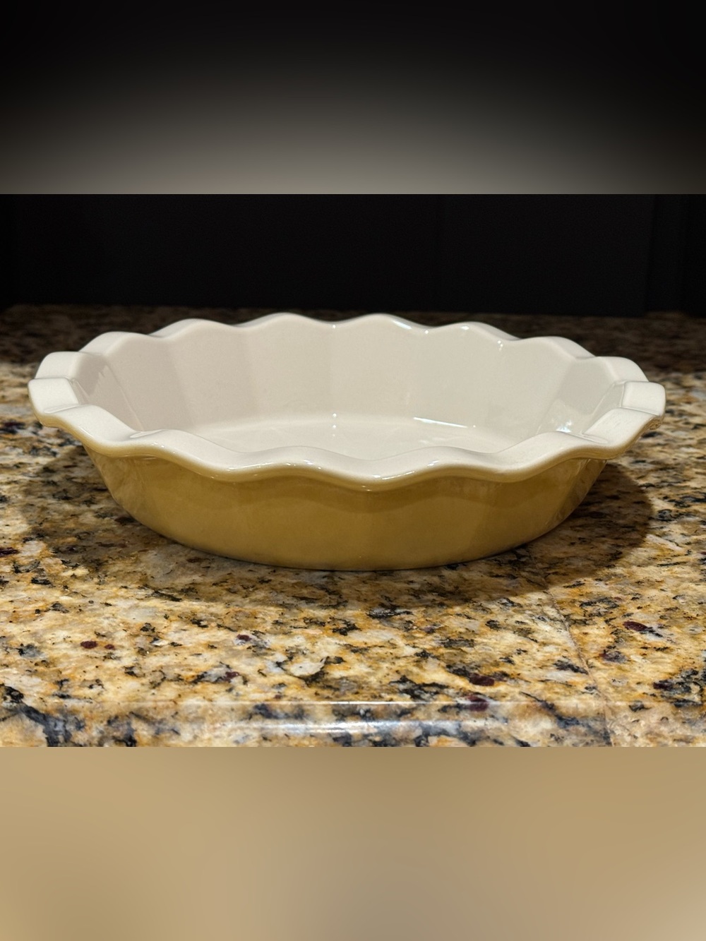 Emile Henry 🇫🇷 William-Sonoma Yellow Ceramic Ruffled 10” Pie Dish Fluted